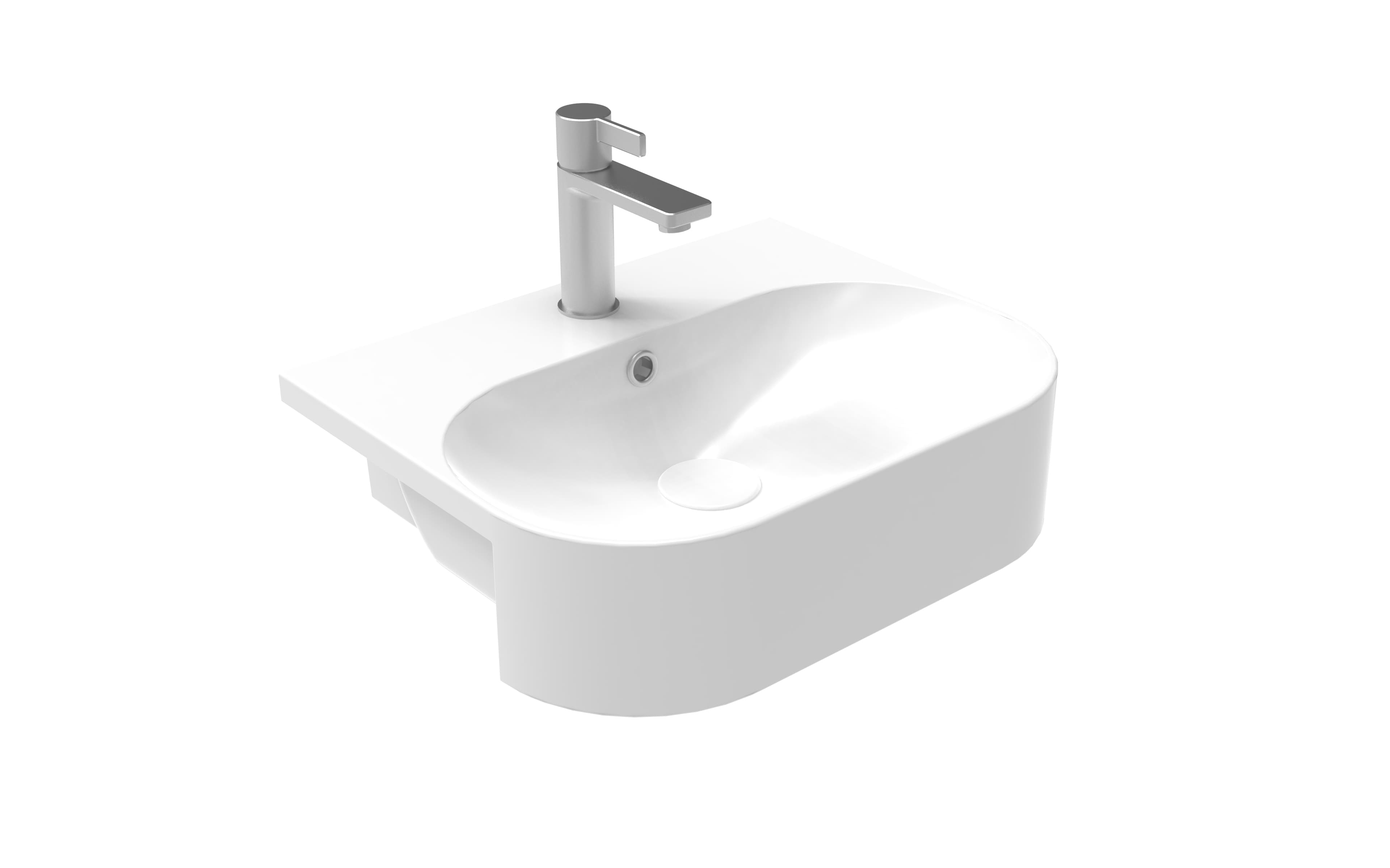 Nef Yarı Ankastre Lavabo 40x50 cm
