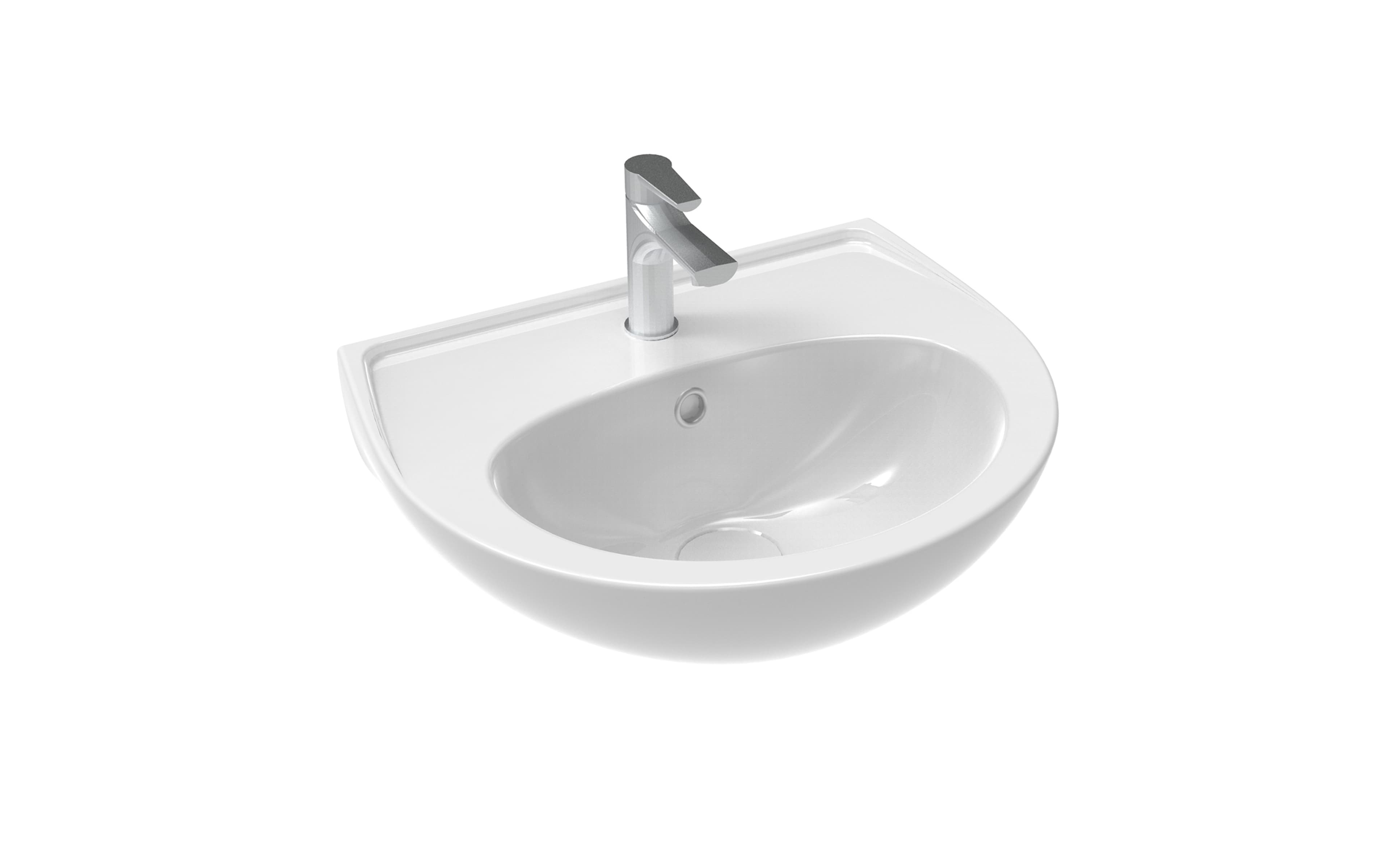 Oval Yarım Ayak Lavabo 40x50 cm