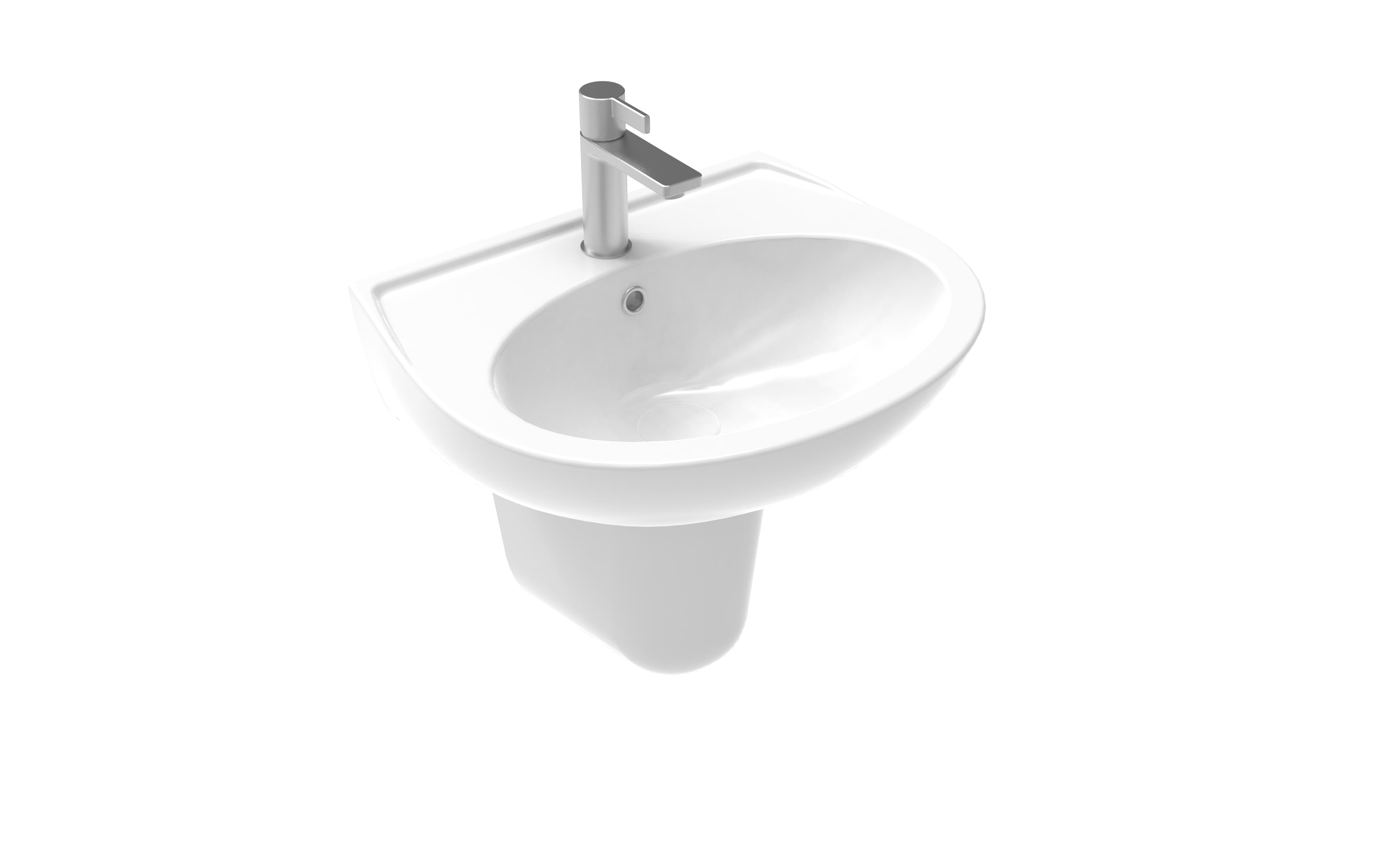 Polo Yarım Ayak Lavabo 55 cm